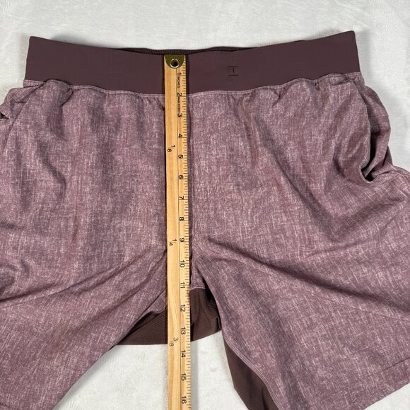 Lululemon Shorts Men Size L Linerless Drawstring 9" Gym Running Zip Pocket EUC - Picture 4 of 9